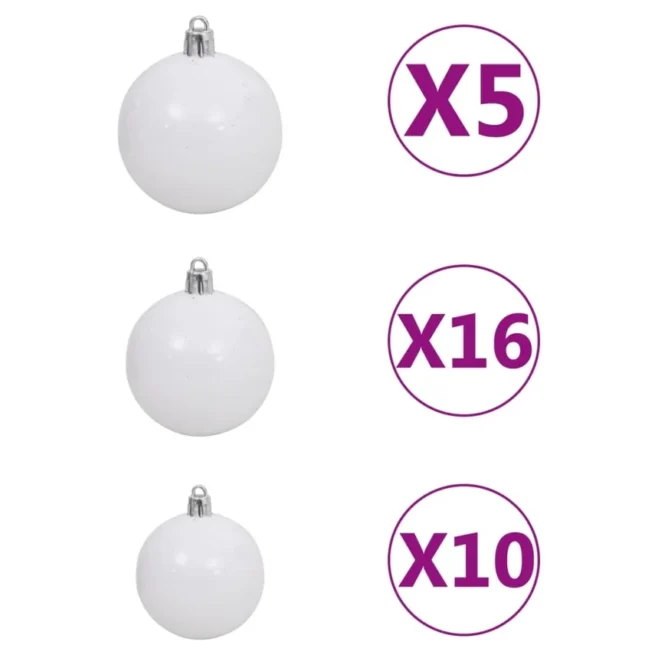 Árvore Natal VIDAXL artificial c/ 300 luzes LED, bolas e neve (210 cm)