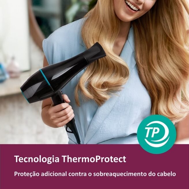 Secador de Cabelo PHILIPS BHD274/00 (2200 W - 3 Níveis de temperatura)