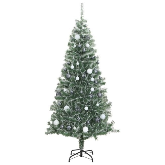 Árvore Natal VIDAXL artificial c/ 300 luzes LED, bolas e neve (210 cm)