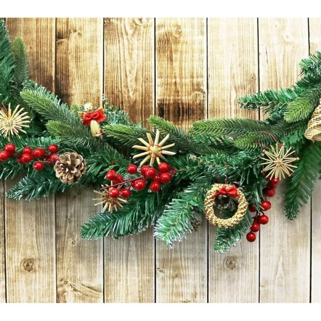 Conjunto de Estrelas de Palha de 56 Peças Enfeites de Árvore de Natal Pingentes de Palha para a Árvore de Natal Enfeites de Árvore de Natal